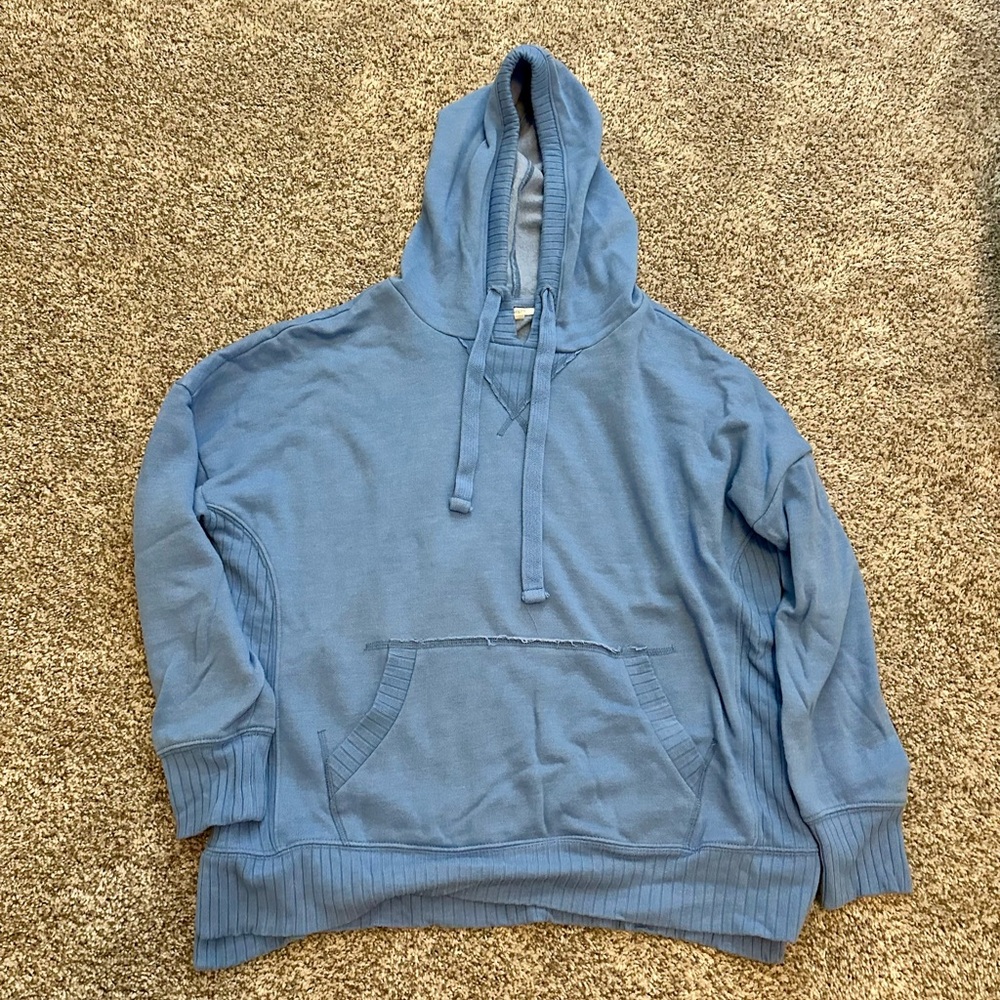 Blue Hooded Sweatshirt